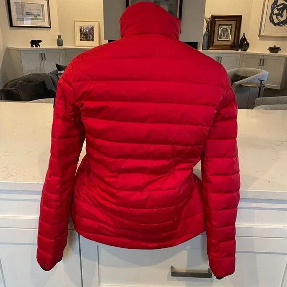 HBC Official Outfitter 2014 Olympics Reversible Down Puffer Jacket Red Black M - Picture 6 of 16
